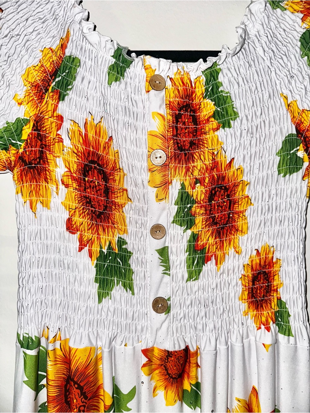 White Sunflower Maxi Dress - Picture 4 of 6